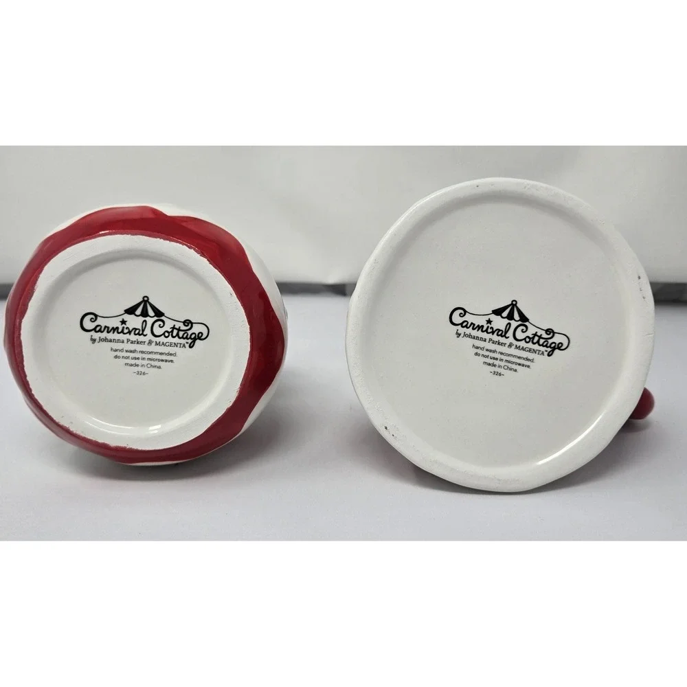 JOHANNA PARKER CARNIVAL COTTAGE SANTA & MRS CLAUS‎ CHRISTMAS CREAM SUGAR CREAMER